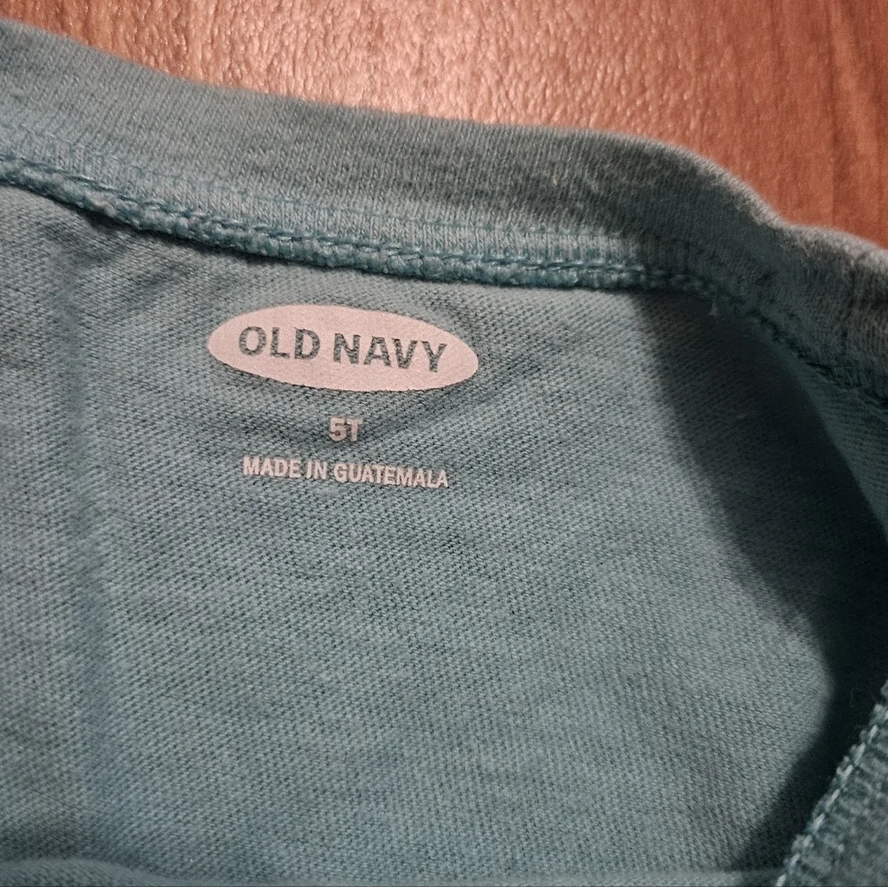 Old Navy Teal and Gold Kids Tee